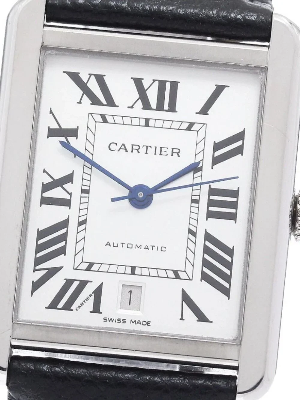CARTIER Tank solo XL W5200027 Date Silver Dial Automatic Men's Watch_972711